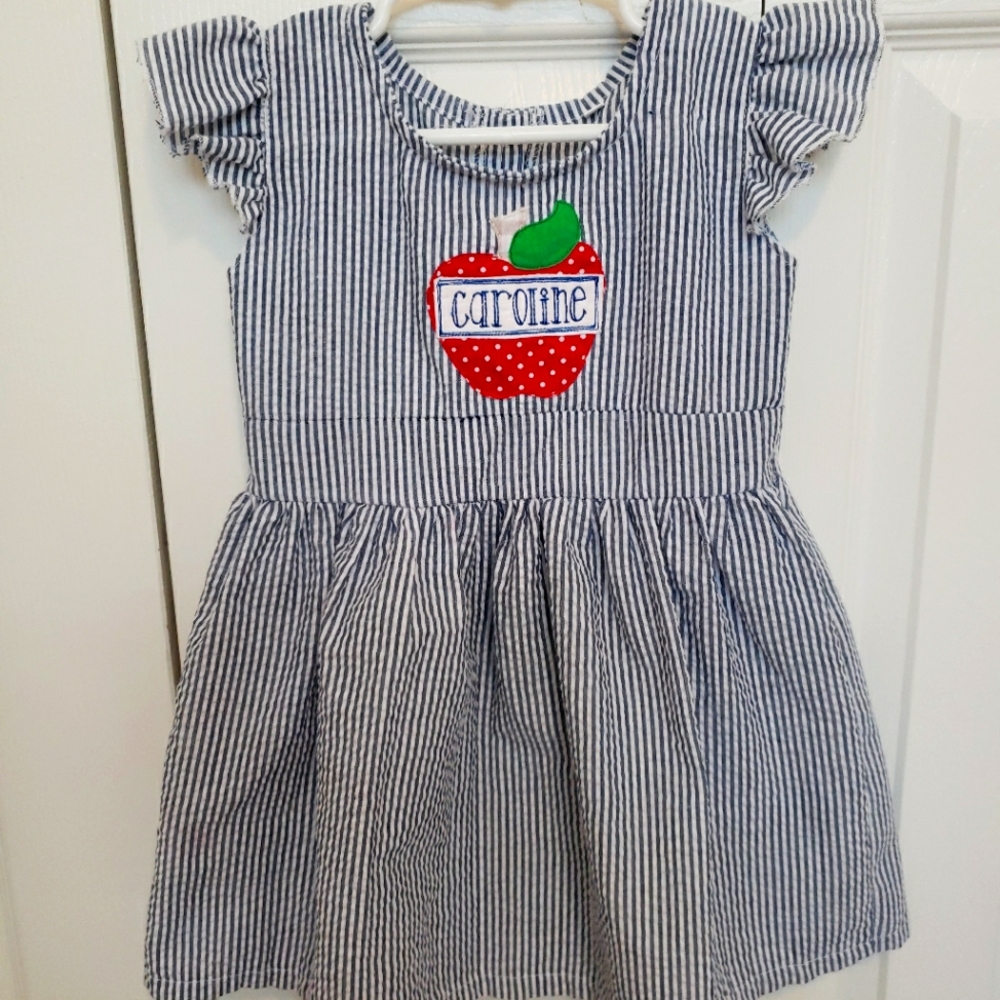 Seersucker apple "Caroline" Dress